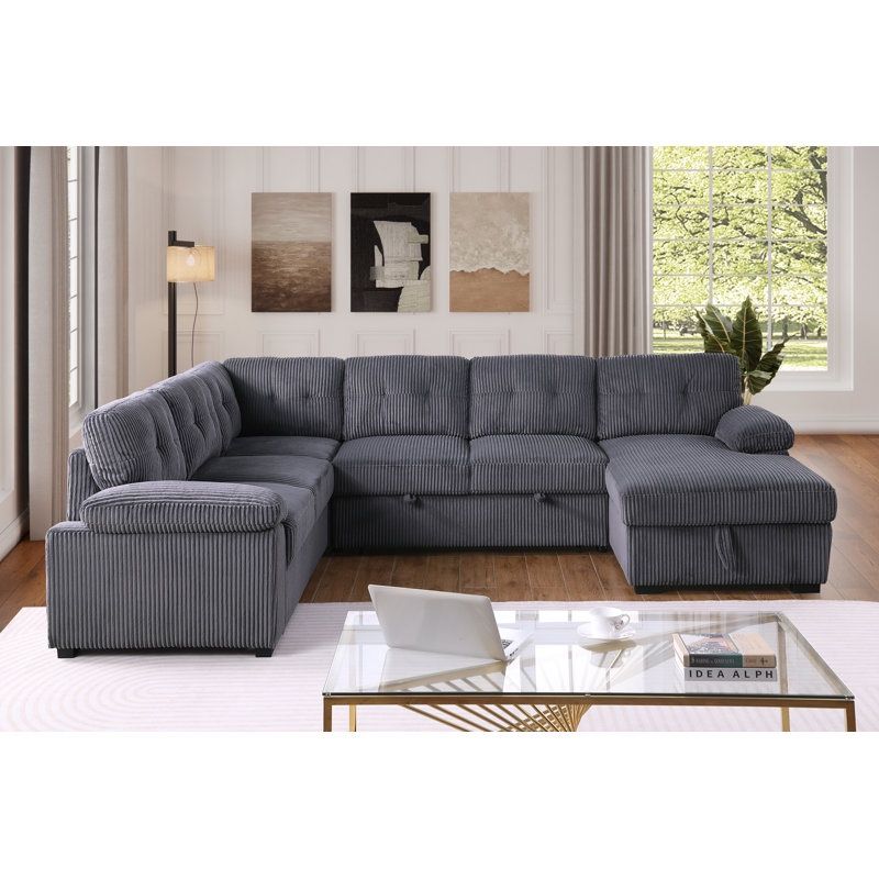 Huge Sectional With Pull Out Bed & Storage Underneath Brand New Sofa Bed Couch ποΈ