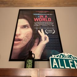 In A World Movie Poster Lake Bell Signed Autographed Framed