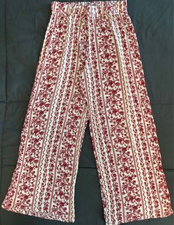 Wide Leg Floral Print Pants