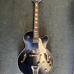 Epiphone Emperor Swingster Semi Hollow Guitar w/Bigsby, Black Aged Gloss