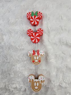Christmas Straw toppers, Disney, Mickey/minnie