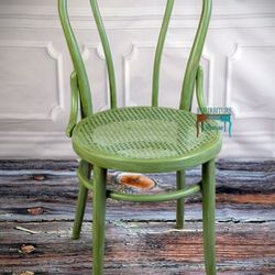 Green Cane Chair