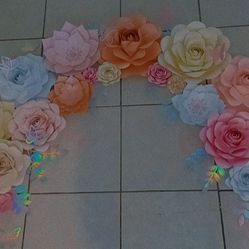 Paper Flowers, Backdrops And Other Decor