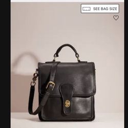 Vintage Coach Station Leather Crossbody Bag