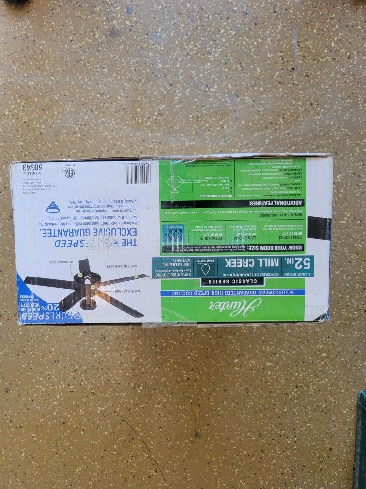 Hunter Spring Mill 52in Outdoor Ceiling Fan