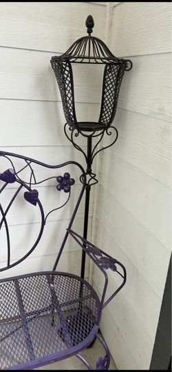 Wrought Iron Standing Candle Holder