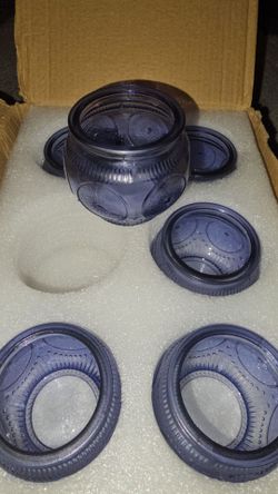 6 Decorative Blue Glass Bowls – Candle Making, Crafts & Décor