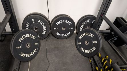 ROGUE BUMPER PLATES SET W/BAR