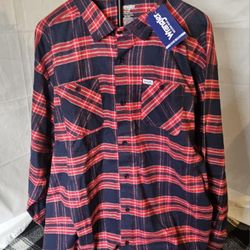 Wrangler Plaid Flannel Shirt Mens Size 2XLT Blue / Red