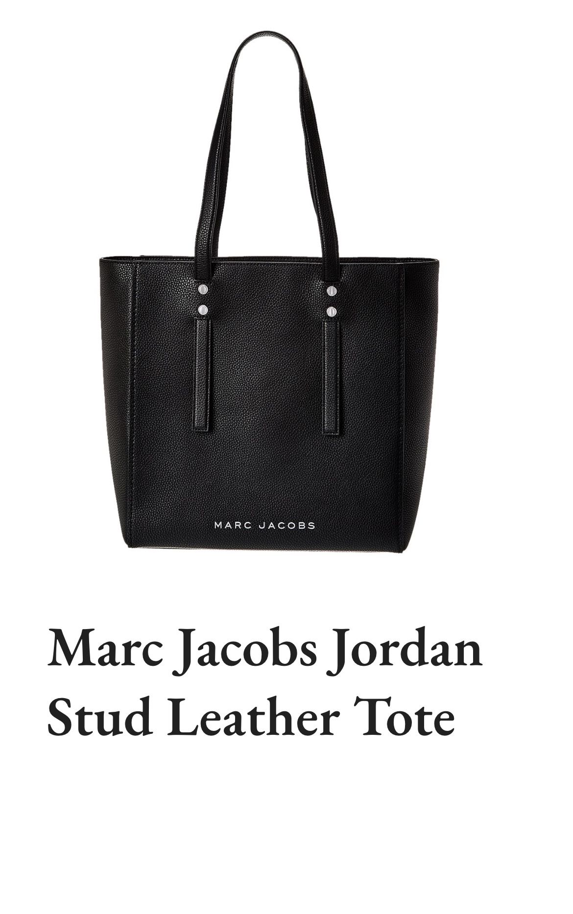 Marc Jacobs Black Leather Tote