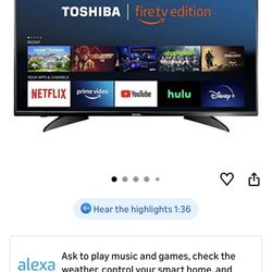 TV - Toshiba 43-inch Smart 4K UHD - Worth 260$