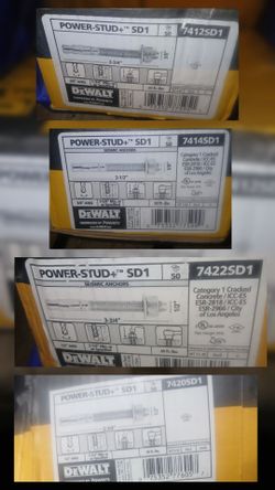 DeWalt PowerStud+ Seismic Wedge Anchors