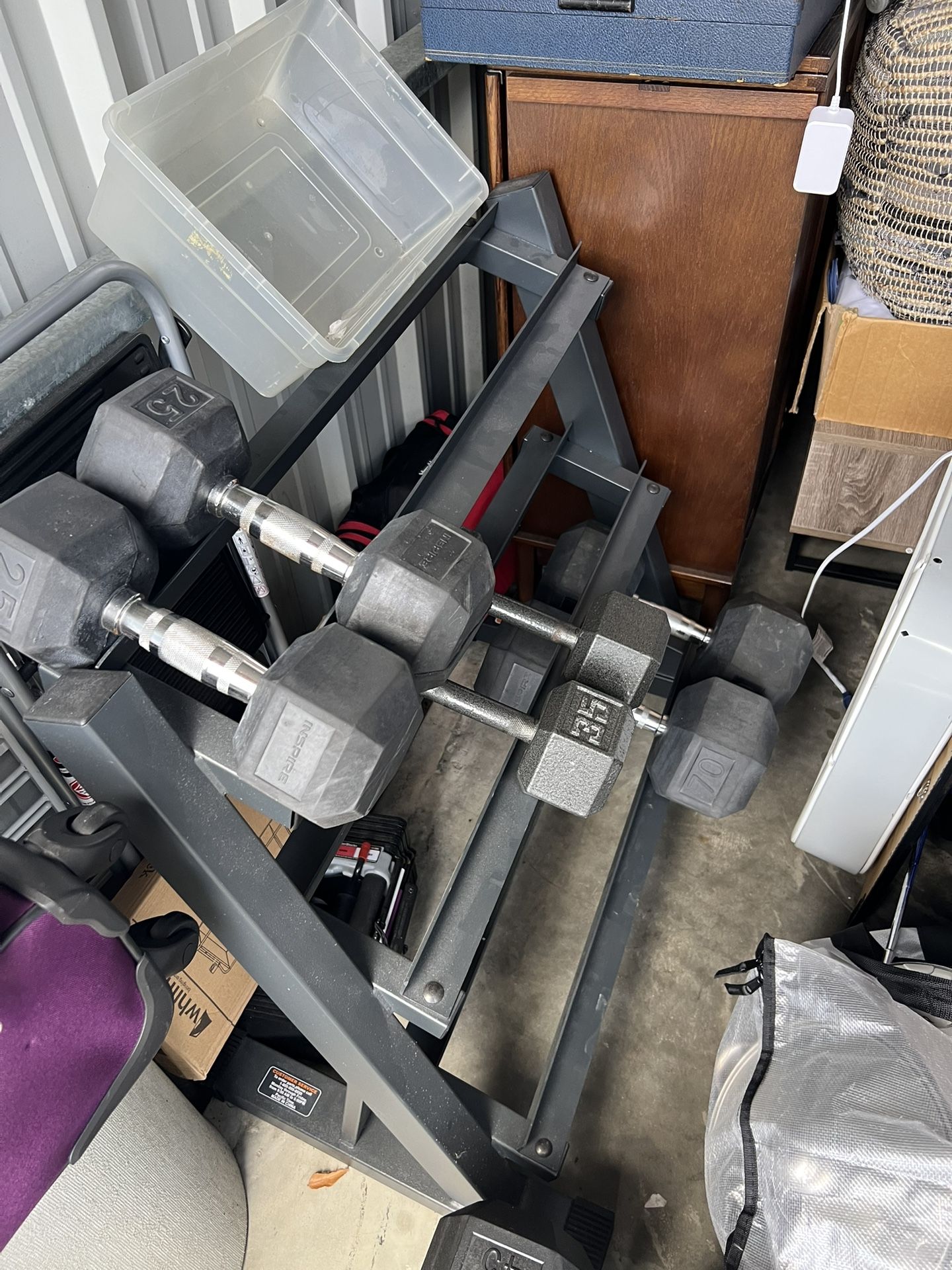 Dumbbell Set With Rack And Bench