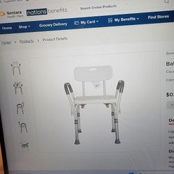 Brand New In Box Shower Chair With Back And Arms 
