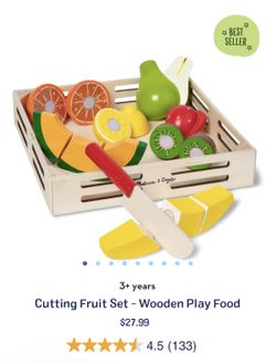 Melissa Doug Montessori Fruit Cutting Set 