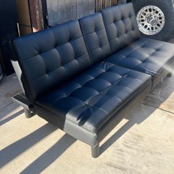 Long Black Couch 