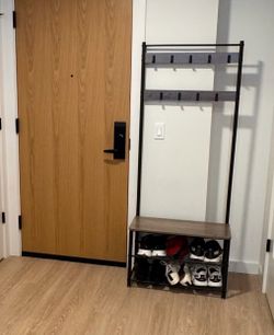 Hall Tree: Shoe rack and purse/coat hanger