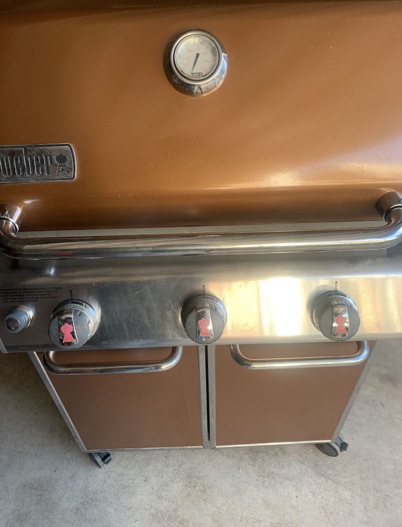 Weber Genesis E-310 BBQ Grill Propane (Orange) For Sale