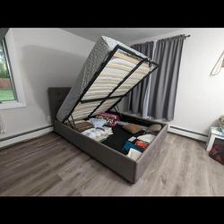 Queen Size Bed Frame With Storage 