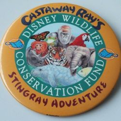 Disney Button Pin  - Castaway Ray's Stingray Adventure Conservation Fund - DCL