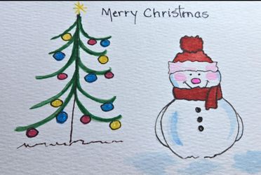 Merry Christmas! Hand-painted Christmas Cards