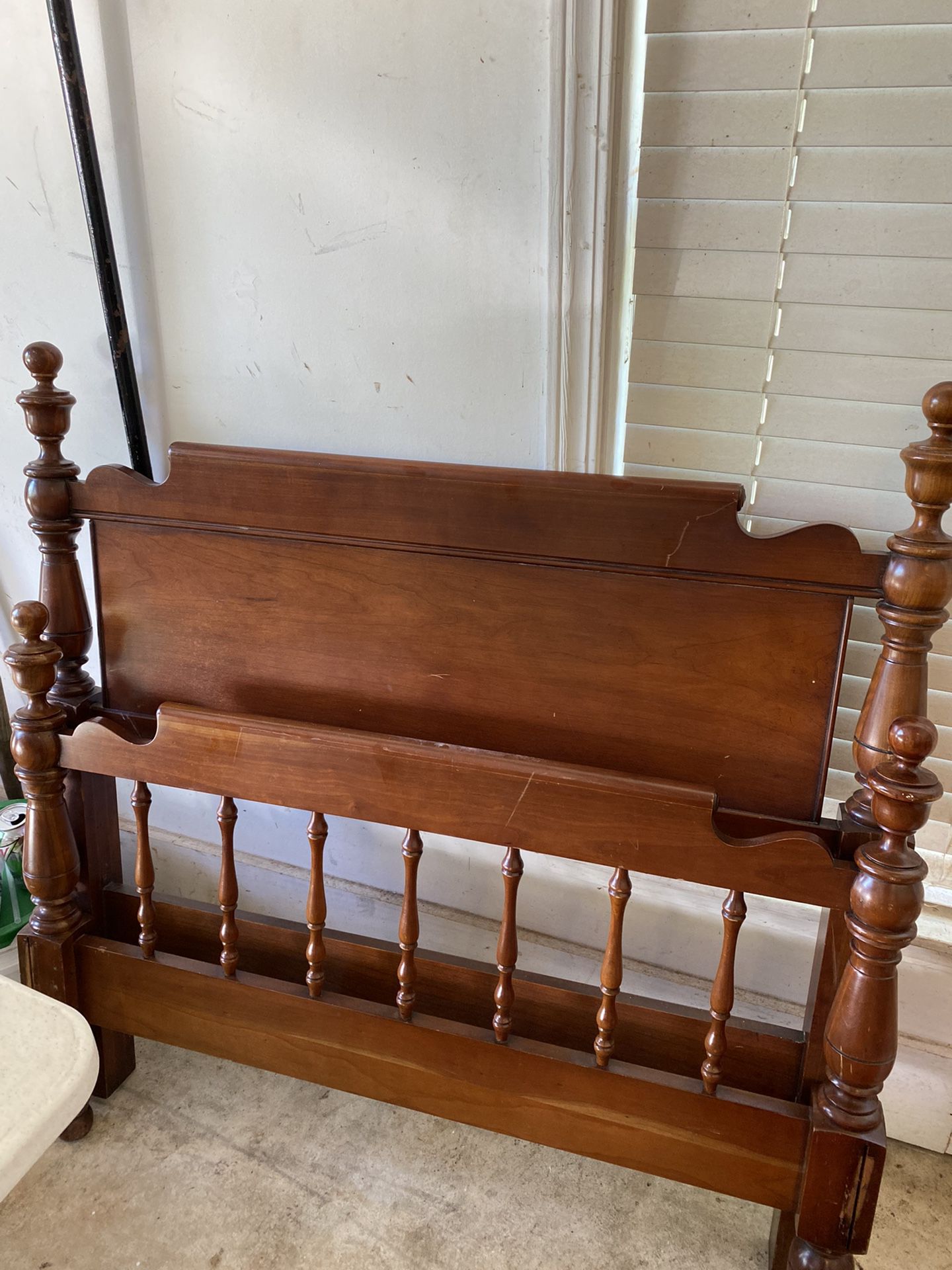 Two Twin Solid Wood Beds 