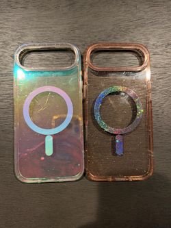 2 iPhone Air MagSafe Cases – Glitter + Iridescent