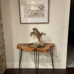 Live Edge Redwood Side Table 