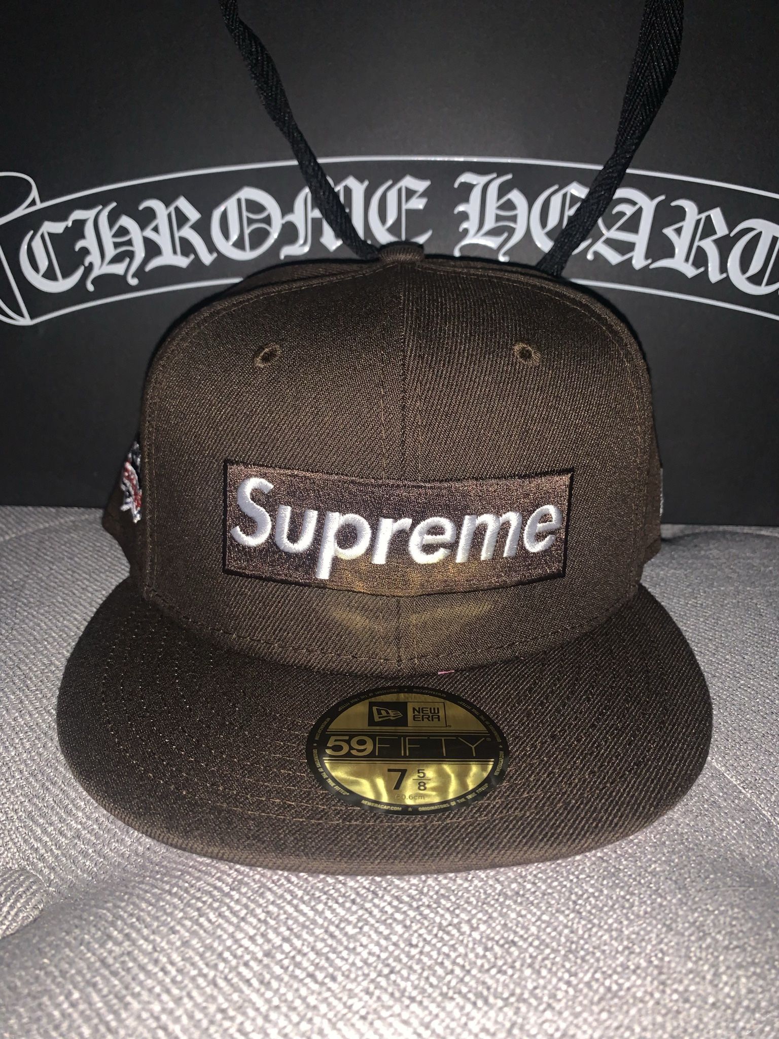 Supreme New Era No Comp Brown Hat Size 7 5/8