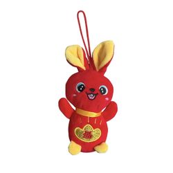 Chinese New Year Rabbit Mini Plush 2023 Red 6 Inch Luck Fortune Happiness