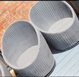 2-piece set outdoor rolling chairs