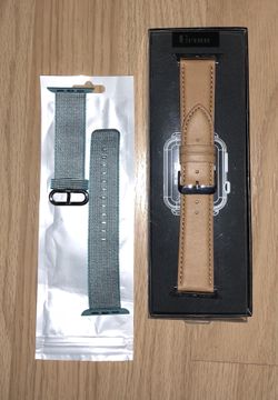Apple Watch leather band 42” New 2 pcs