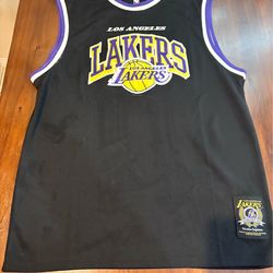 MENS SIZE LARGE LAKERS SLEEV JERSEY $25