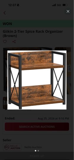 2-Tier Spice Rack Organizer Brown
