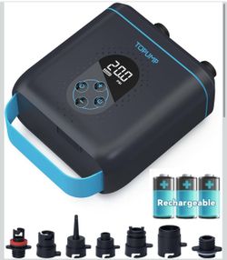 Electric Paddle Board Pump TPS260, 20PSI Rechargeable SUP Pump Portable, Cordless, High Pressure, Auto-Off, Dual-Stage Inflation & Deflation, for SUPs