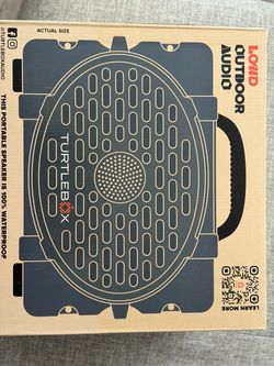 Turtlebox Original Gen 3 Outdoor Bluetooth Speaker, Waterproof, gray and black