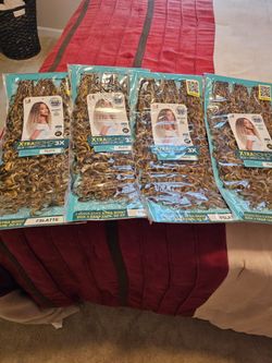 Four new packs of Bobbi Boss Xtra Boho Box & Deep Curl 20" 3X synthetic crochet hair - FSLATTE