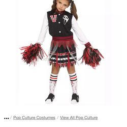 Child scream cheerleader costume size medium (8-10)