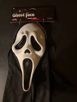Ghost Face Scream Mask with Hood  for ages 15+