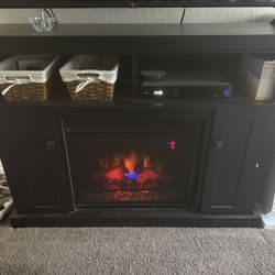TV STAND ELECTRIC FIRE PLACE 