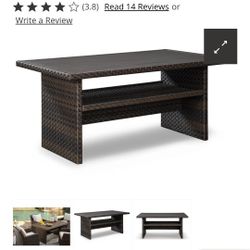 Beautiful Patio Table Brand New In Box...no Chairs Just The Table. 