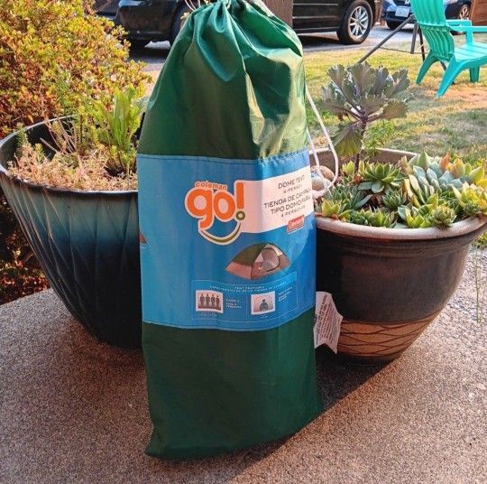 NEW Coleman go! 4-Person Dome Camping Tent With Rainfly - 9 x 7 x 4 Feet, Grey