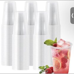 ✨ 200 Disposable Clear Cups (9oz) – BPA-Free – Hot/Cold Drinks ✨