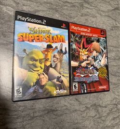 PlayStation 2 games Shrek and Yu-Gi-Oh