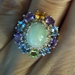 New In Box Genuine Gemstone Ethiopian Opal Ring 💍!