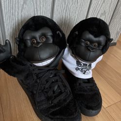 Adidas Gorilla x Jeremy Scott (V24424) Size 7.5 JS Black White Sneakers