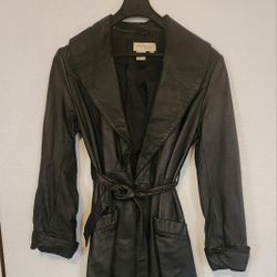 Vintage Newport News Leather Trench 