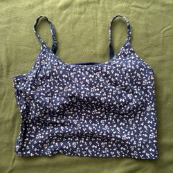 Old Navy blue floral tank top