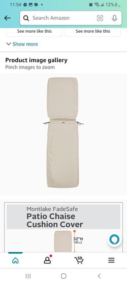 Classic Accessories Montlake FadeSafe Water-Resistant 72 x 21 x 3 Inch Outdoor Chaise Lounge Cushion Slip Cover, 