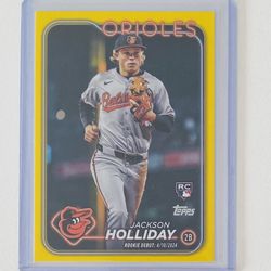 2024 Topps Update Series - Rookie Debut Jackson Holliday #US97 Yellow (RC)